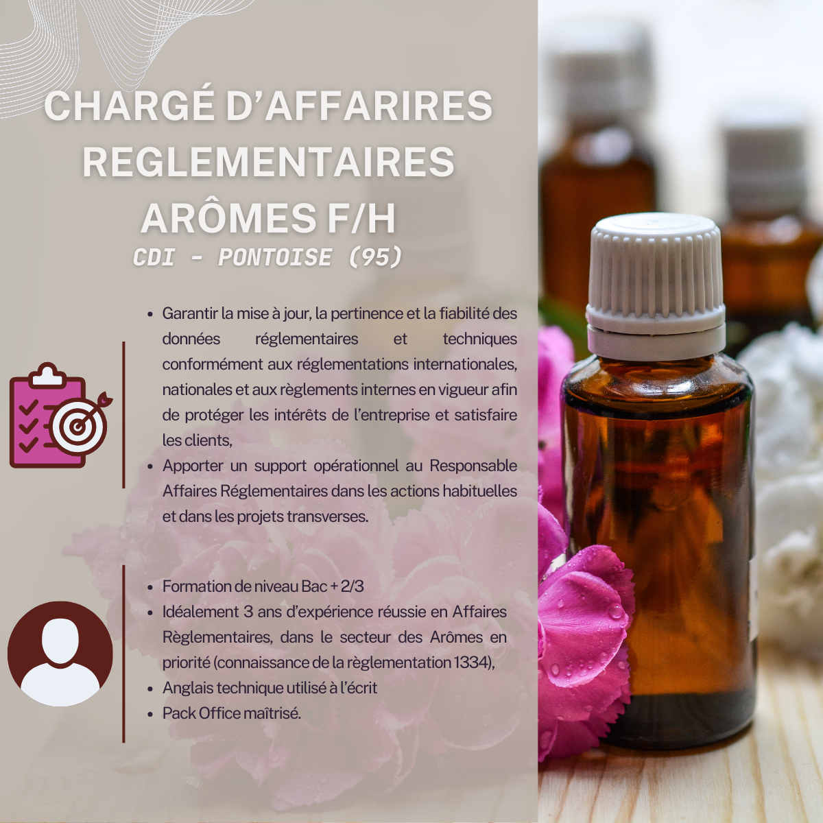Offre d'Emploi Chargé d'Affaires Réglementaires Arômes F/h à Pontoise (95)