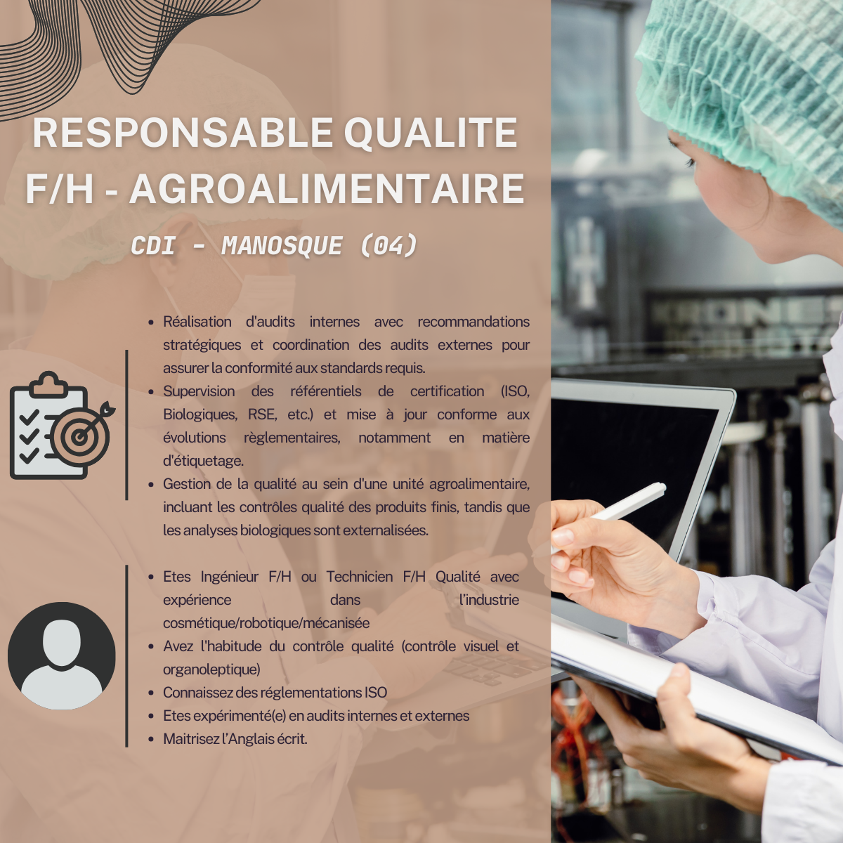 Offre d'Emploi Responsable Qualité F/H en Agroalimentaire à Manosque (04)