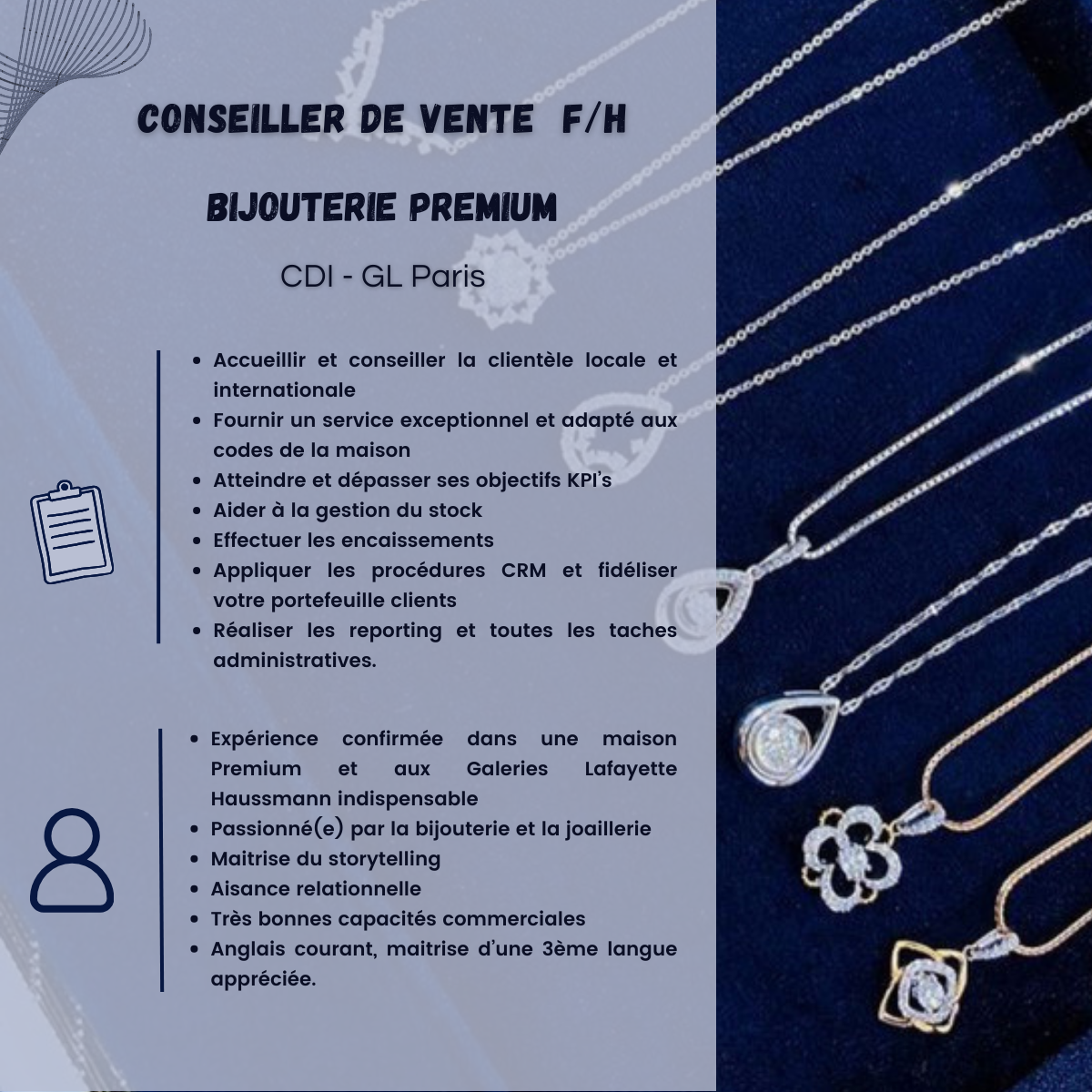 Conseiller de vente en bijouterie