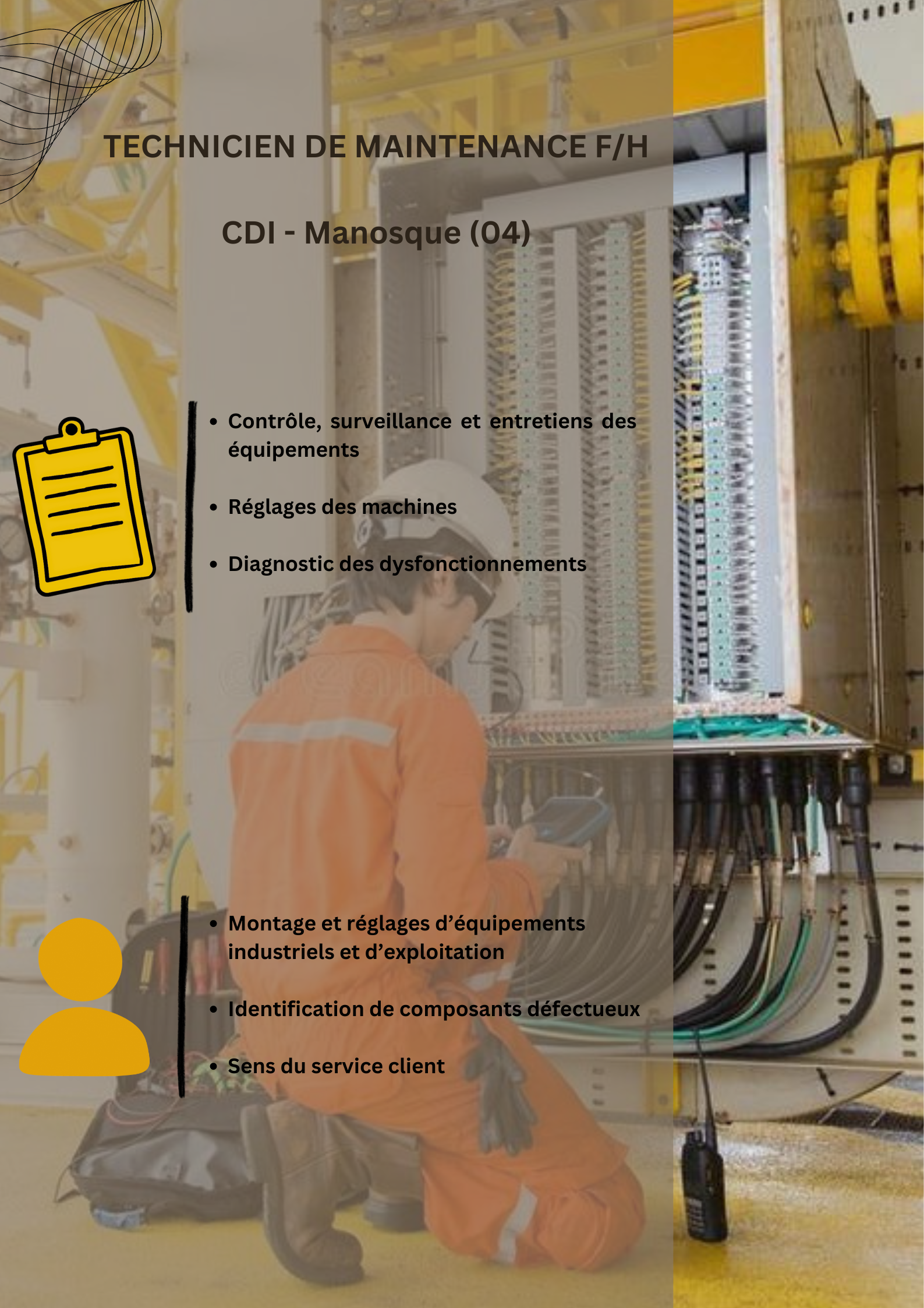 TECHNICIEN MAINTENANCE MANOSQUE