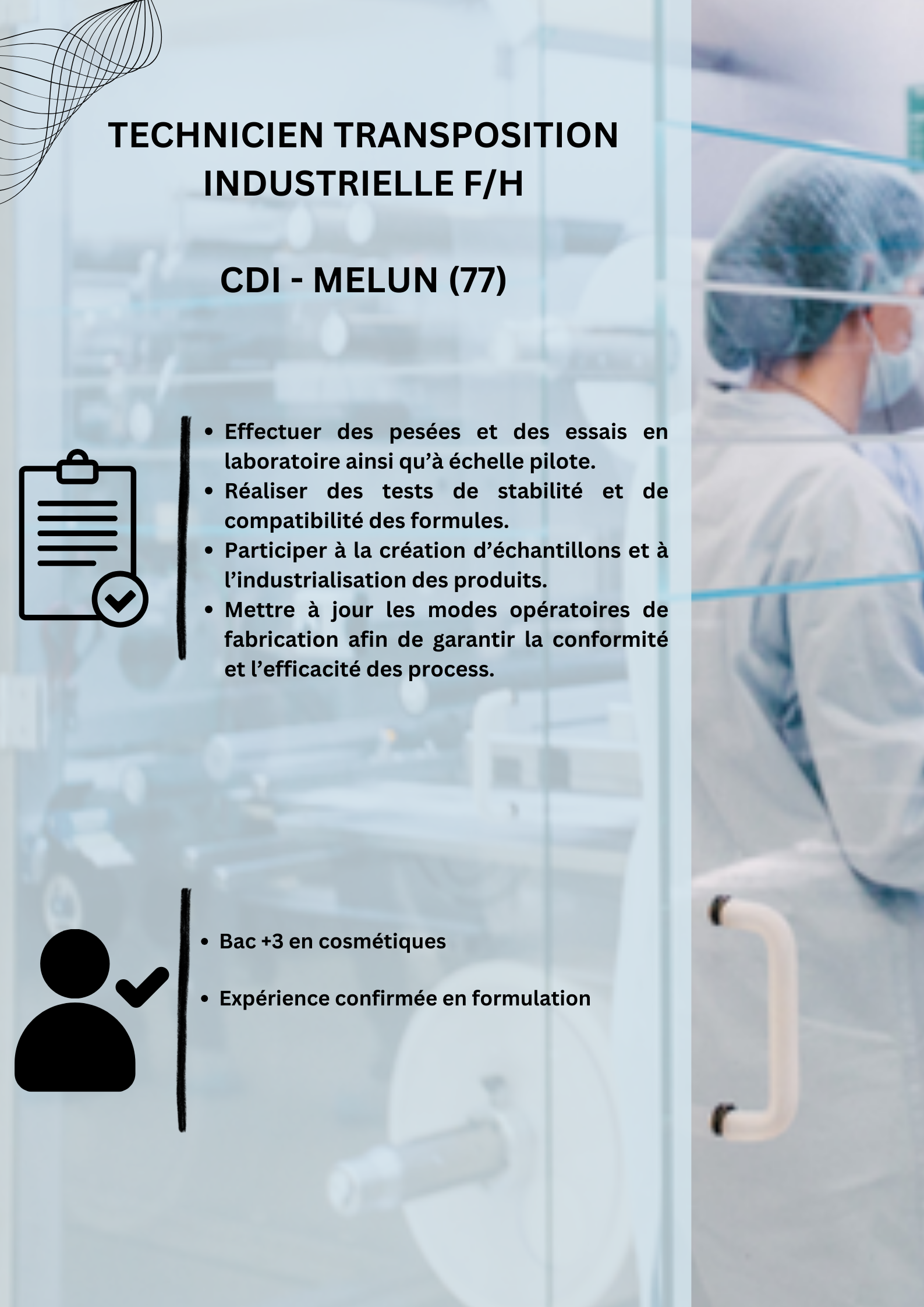 technicien transposition industrielle FH
