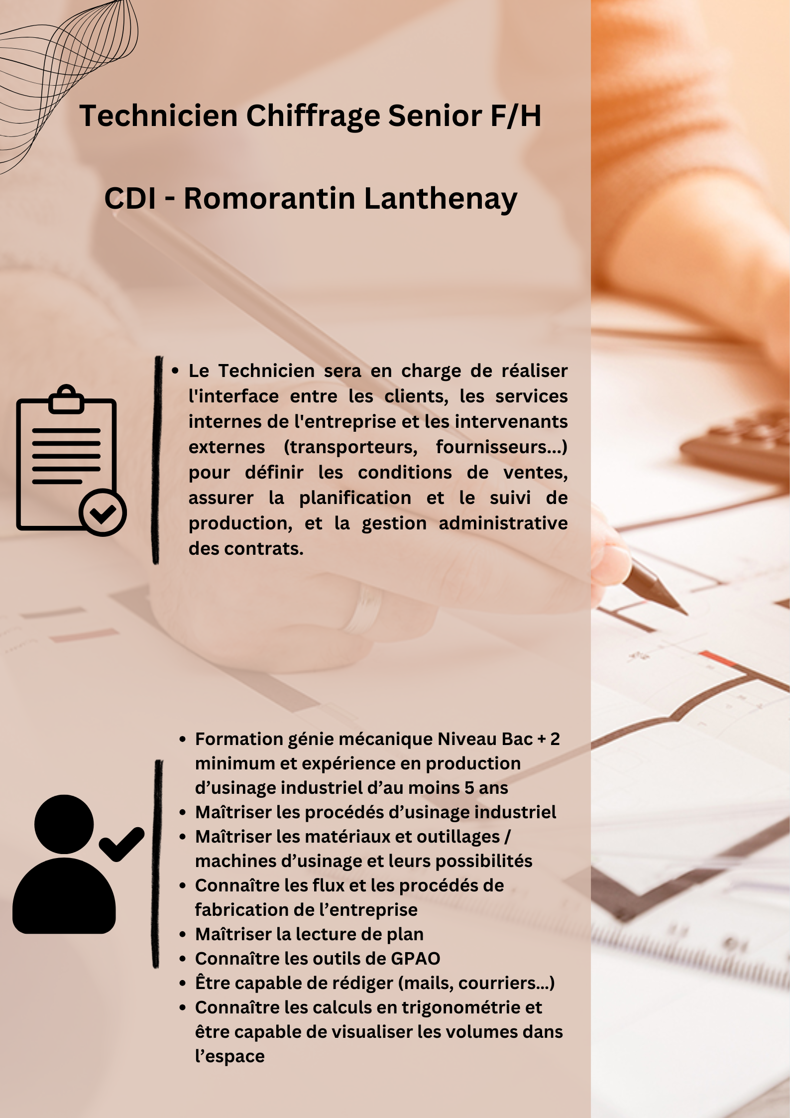 Technicien Chiffrage Senior FH